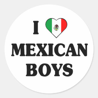 Adesivo Redondo Eu amo meninos mexicanos