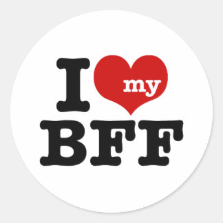 Adesivo Redondo Eu Amo Meu BFF