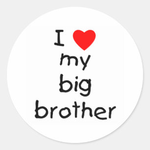 Adesivo Redondo Eu amo meu big brother