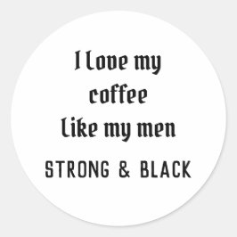 Adesivo Redondo Eu amo meu café