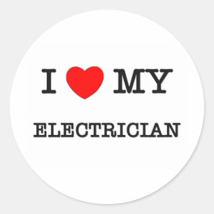 Adesivo Redondo Eu amo meu ELETRICISTA