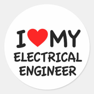 Adesivo Redondo Eu amo meu engenheiro elétrico