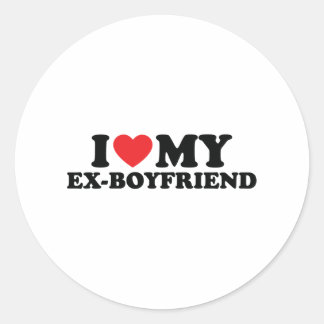 Adesivo Redondo eu amo meu ex namorado