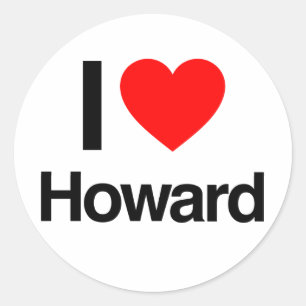 Adesivo Redondo Eu Amo Meu Howard