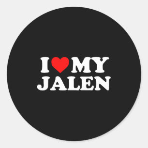 Adesivo Redondo Eu Amo Meu Jalen