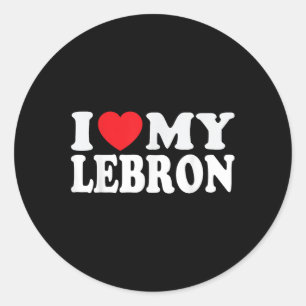 Adesivo Redondo Eu Amo Meu Lebron Engraçado Eu Corto Meu Namorados