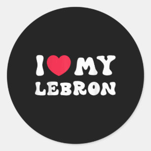 Adesivo Redondo Eu Amo Meu Lebron, Eu Corto Meu Amor De Lebron