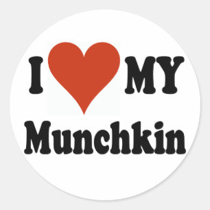 Adesivo Redondo Eu Amo Meu Merchandise Munchkin