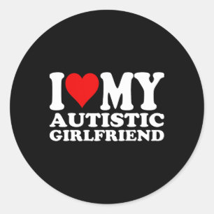 Adesivo Redondo Eu Amo Meu Namorada Autista Eu Corto Meu Autista