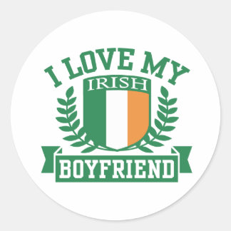 Adesivo Redondo Eu Amo Meu Namorado irlandês