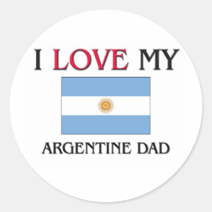 Adesivo Redondo Eu amo meu pai de Argentina