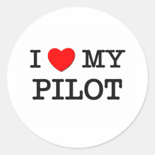 Adesivo Redondo Eu amo meu PILOTO
