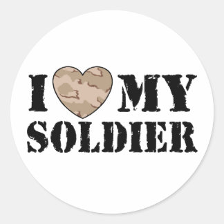 Adesivo Redondo Eu Amo Meu Soldado