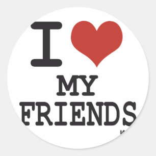 ADESIVO REDONDO EU AMO MEUS AMIGOS