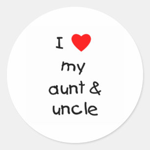 Adesivo Redondo Eu amo meus tia & tio