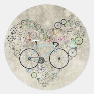 Adesivo Redondo Eu amo minha bicicleta