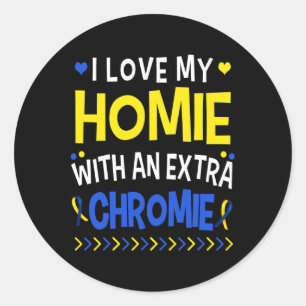 Adesivo Redondo Eu Amo Minha Casa Com Um Pai Extra De Chromie Mamã