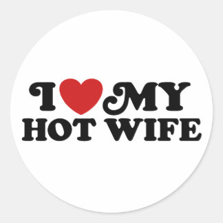 Adesivo Redondo Eu Amo Minha Esposa Quente