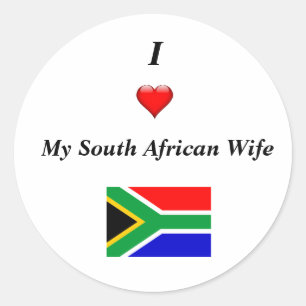 Adesivo Redondo Eu Amo Minha Esposa Sul-Africana