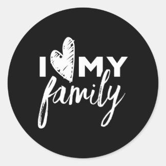 Adesivo Redondo Eu Amo Minha Família Familiar Familiares Sindicato