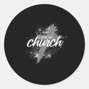 Adesivo Redondo Eu Amo Minha Igreja - Midland New Life Vineyard, M