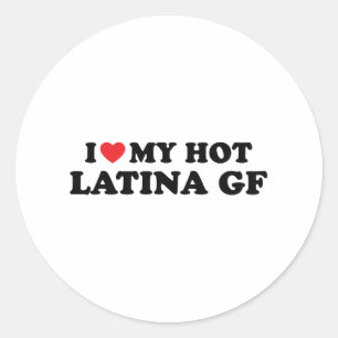 Adesivo Redondo Eu amo minha Namorada de latina Eu coração meu Gf