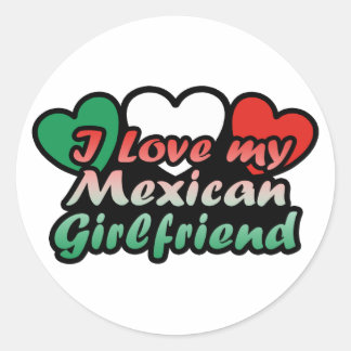 Adesivo Redondo Eu Amo Minha Namorada Mexicana