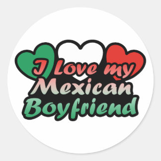 Adesivo Redondo Eu Amo Minha Namorado Mexicana