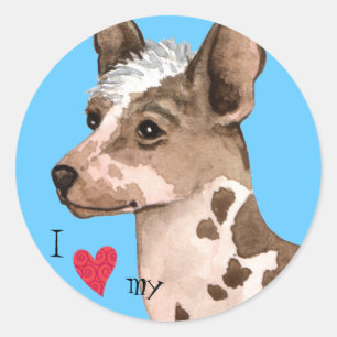 Adesivo Redondo Eu amo minha orquídea peruana do Inca