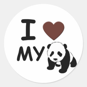 ADESIVO REDONDO EU AMO MINHA PANDA