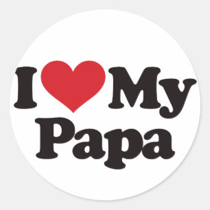 Adesivo Redondo Eu amo minha papá