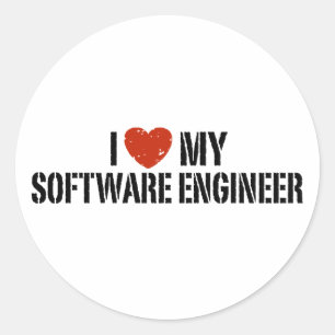 Adesivo Redondo Eu amo minha Software Engineer