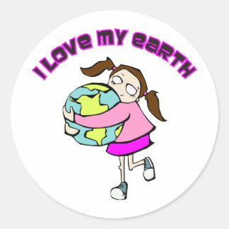 Adesivo Redondo Eu Amo Minha Terra