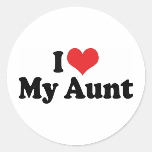 Adesivo Redondo Eu Amo Minha Tia