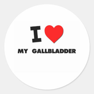 Adesivo Redondo Eu amo minha vesícula biliar