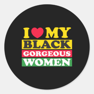 Adesivo Redondo Eu Amo Minhas Mulheres Negras Gargas História Negr