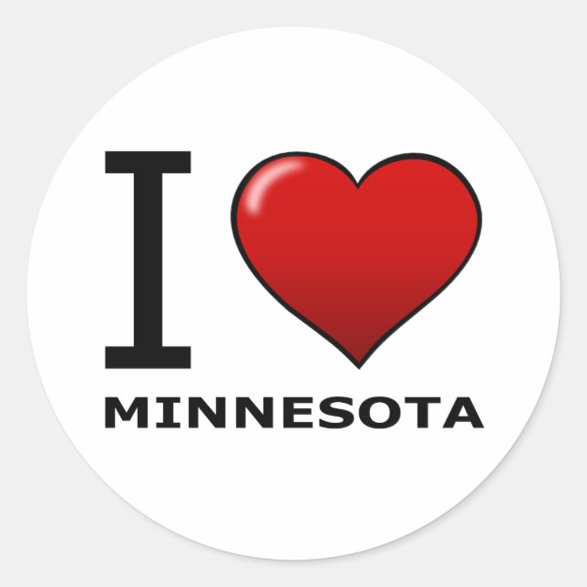 ADESIVO REDONDO EU AMO MINNESOTA (Frente)