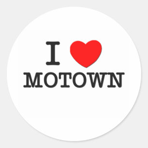 Adesivo Redondo Eu amo Motown