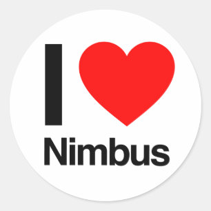 Adesivo Redondo eu amo nimbus