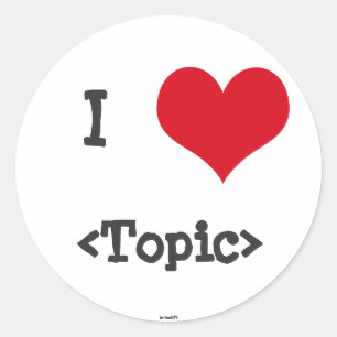 Adesivo Redondo Eu amo o __
