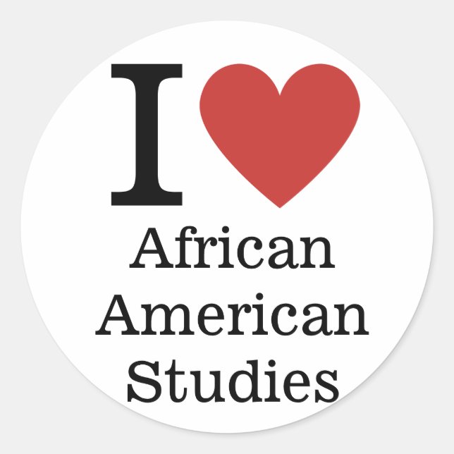 Adesivo Redondo Eu ❤️ Amo o African American Studies STICKER (Frente)