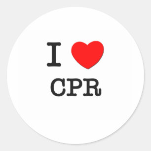 Adesivo Redondo Eu amo o Cpr