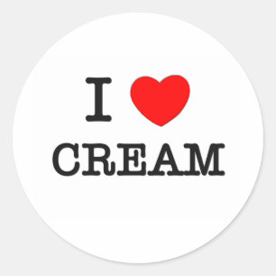 Adesivo Redondo Eu amo o creme