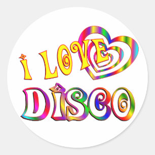 ADESIVO REDONDO EU AMO O DISCO