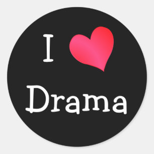 Adesivo Redondo Eu amo o drama