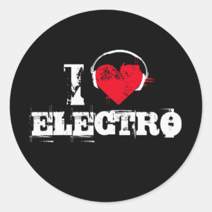 Adesivo Redondo Eu amo o eletro