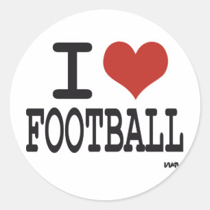 ADESIVO REDONDO EU AMO O FUTEBOL