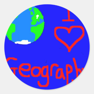 Adesivo Redondo eu amo o laço da geografia
