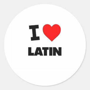 Adesivo Redondo Eu amo o latino
