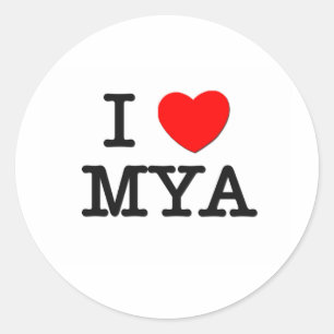 Adesivo Redondo Eu amo o Mya